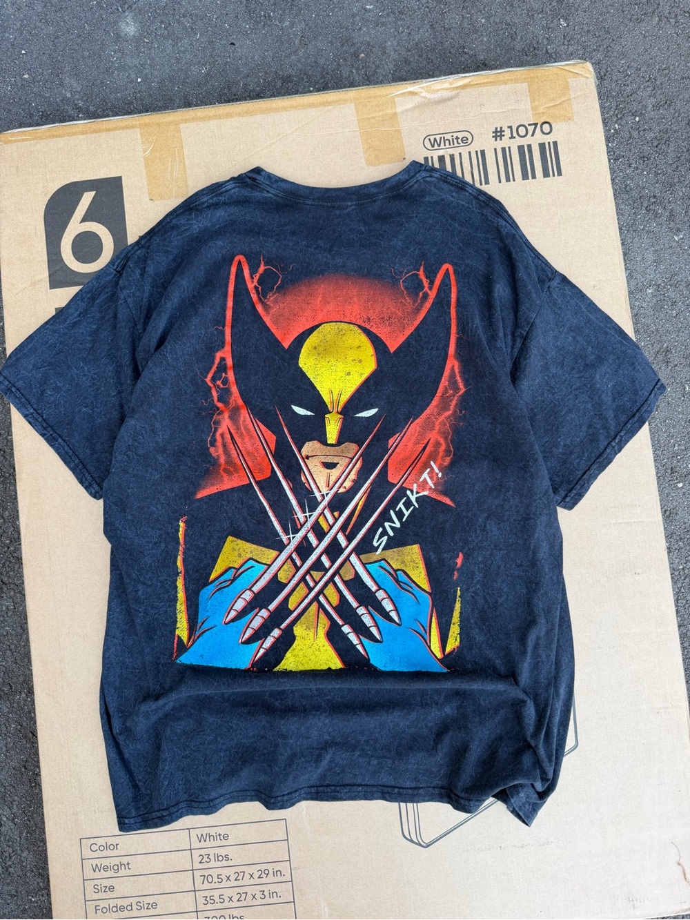 Wolverine Marvel Comics Graphic T-Shirt Black Men’s Large